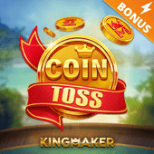 Coin Toss game icon with flipping coin art